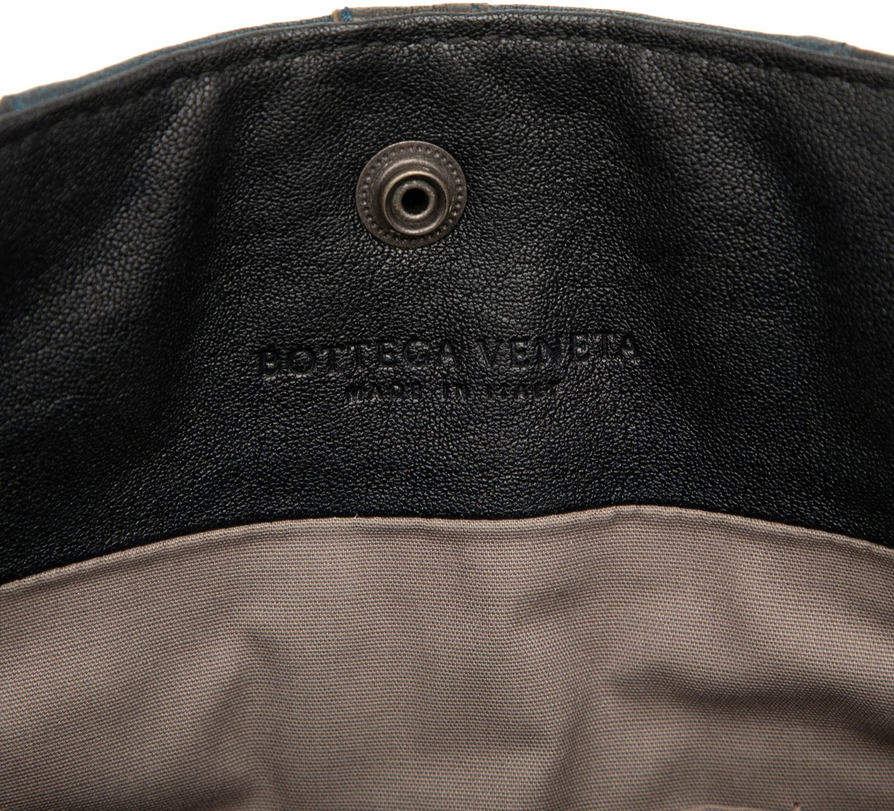 Bottega Veneta Tricolor Leather Intrecciato Crossbody Zwart