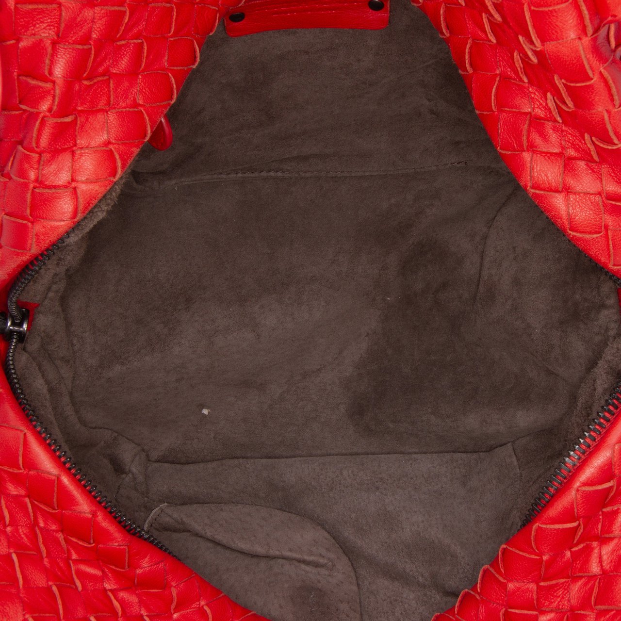 Bottega Veneta Nappa Intrecciato Cube Shoulder Bag Rood