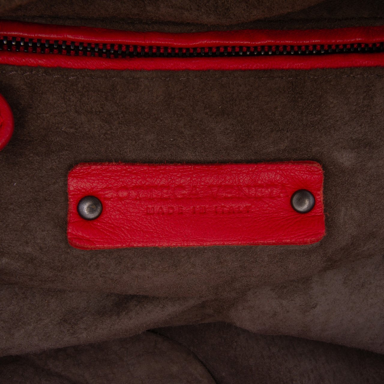 Bottega Veneta Nappa Intrecciato Cube Shoulder Bag Rood