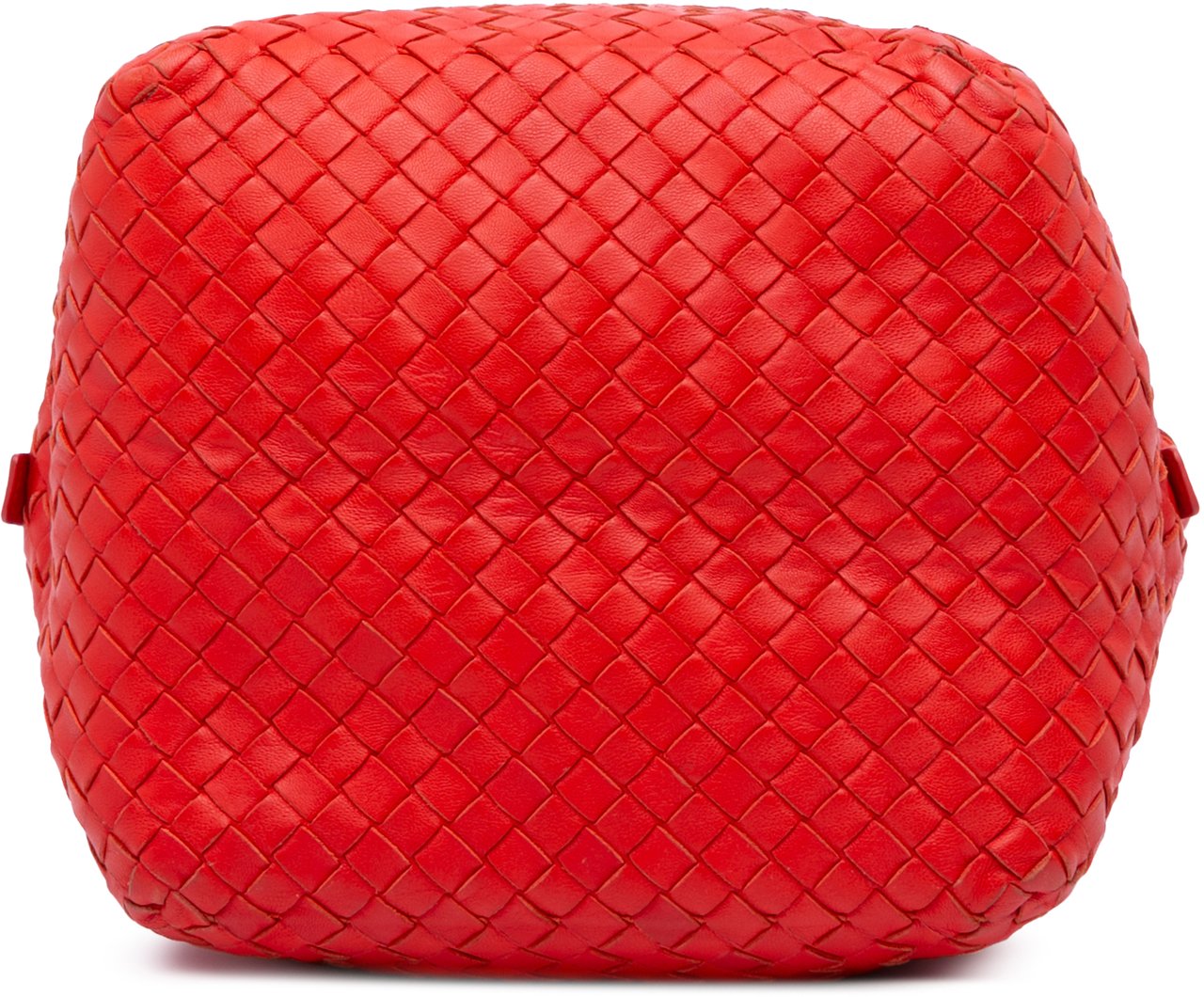 Bottega Veneta Nappa Intrecciato Cube Shoulder Bag Rood