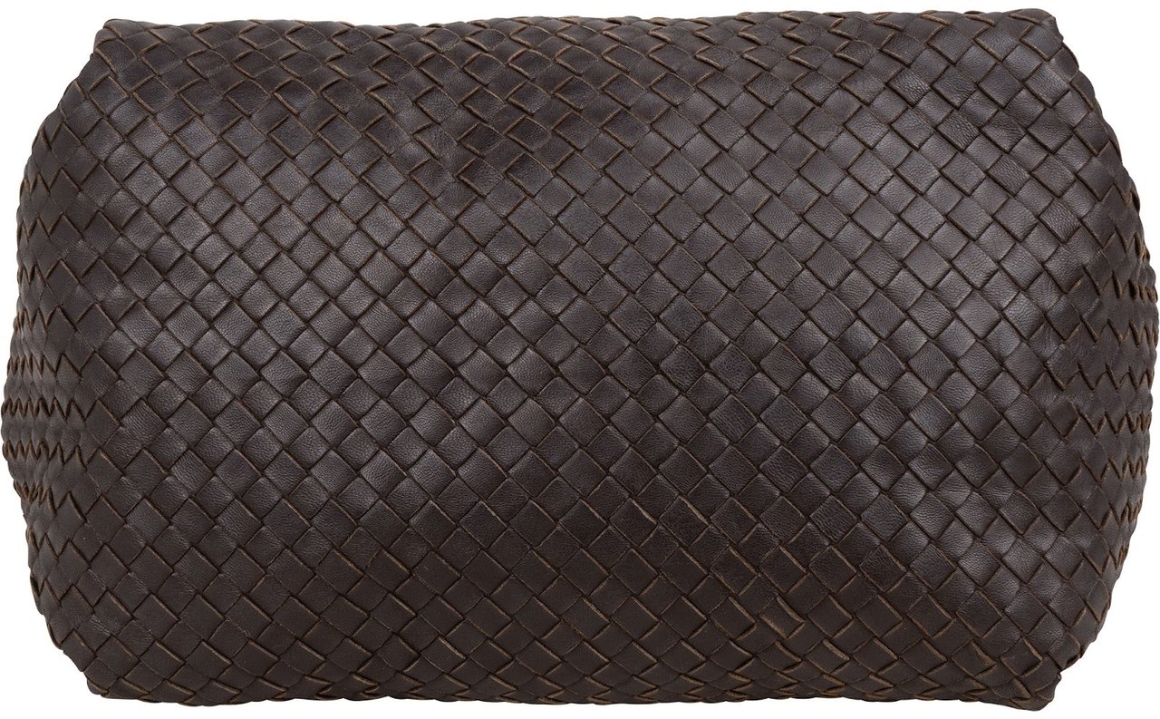 Bottega Veneta Intrecciato Leather Campana Shoulder Bag Bruin