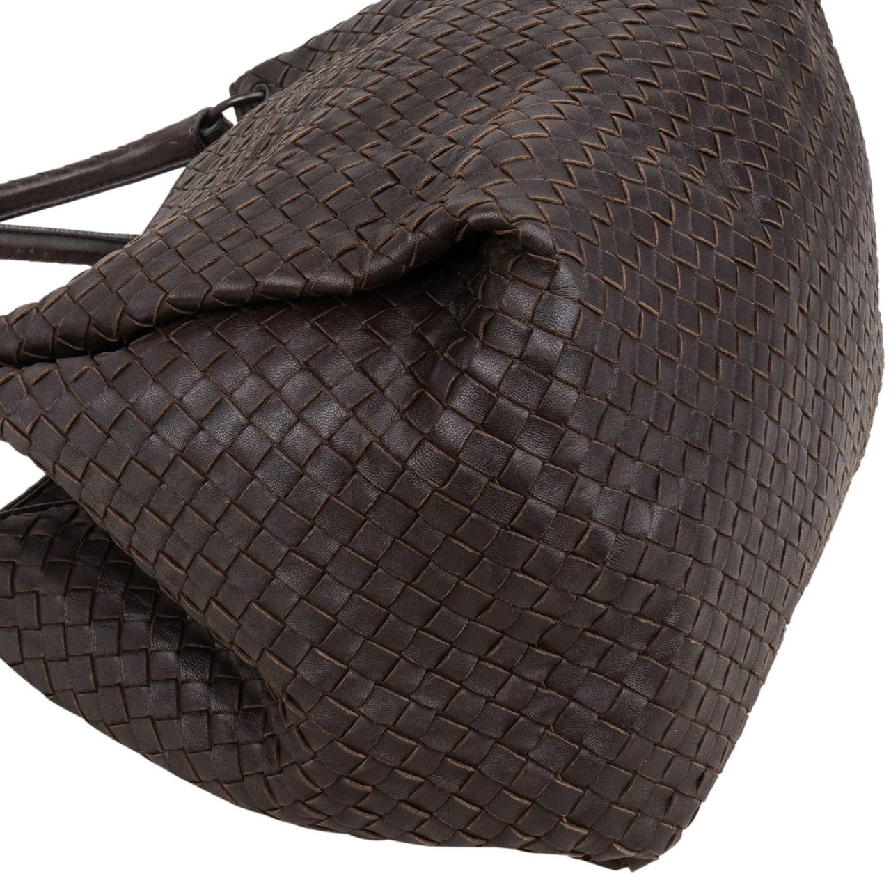 Bottega Veneta Intrecciato Leather Campana Shoulder Bag Bruin