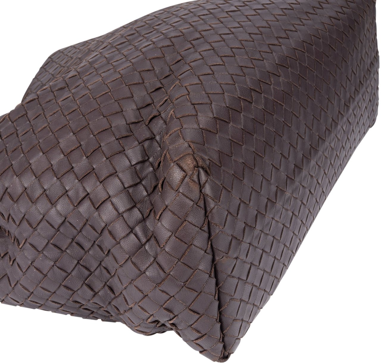 Bottega Veneta Bottega Veneta Brown Intrecciato Leather Garda Handbag Bruin