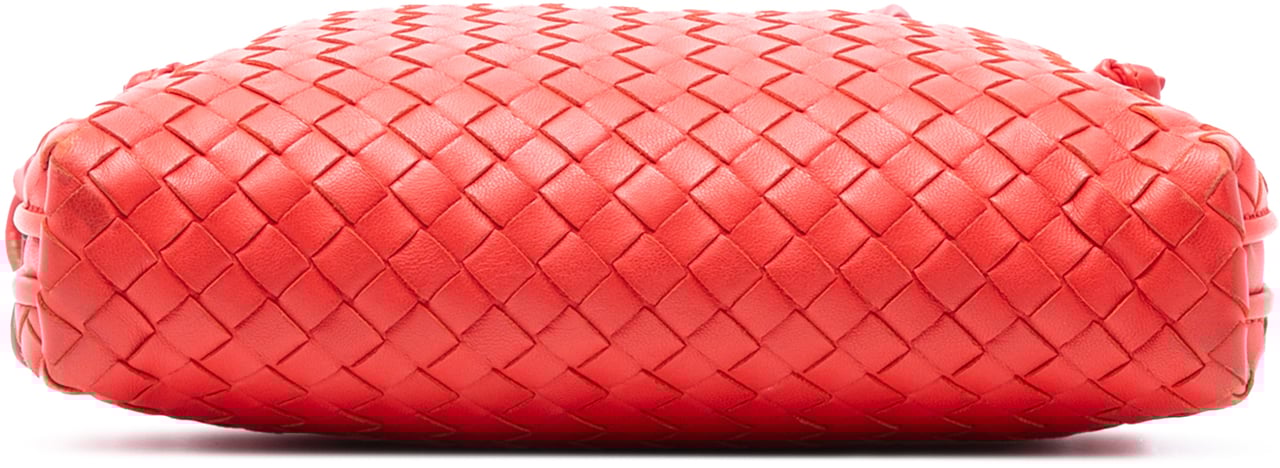 Bottega Veneta Nappa Intrecciato Nodini Crossbody Rood