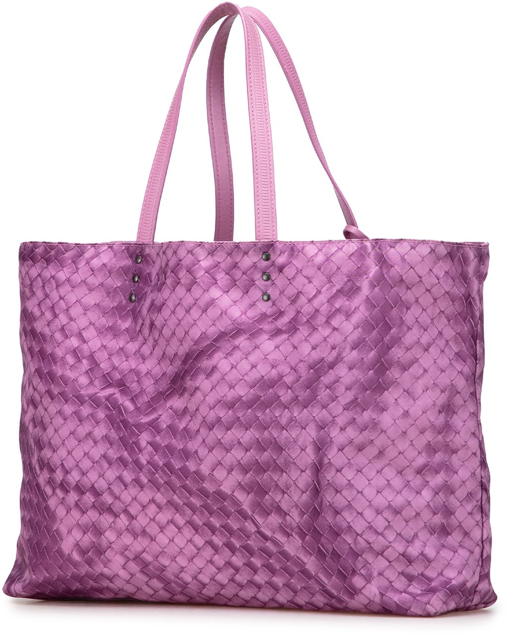 Bottega Veneta Nylon Intrecciolusion Tote Paars
