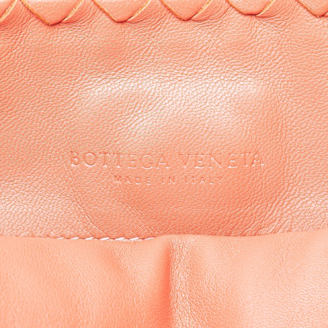 Bottega Veneta Leather Intrecciato Flap Satchel Oranje