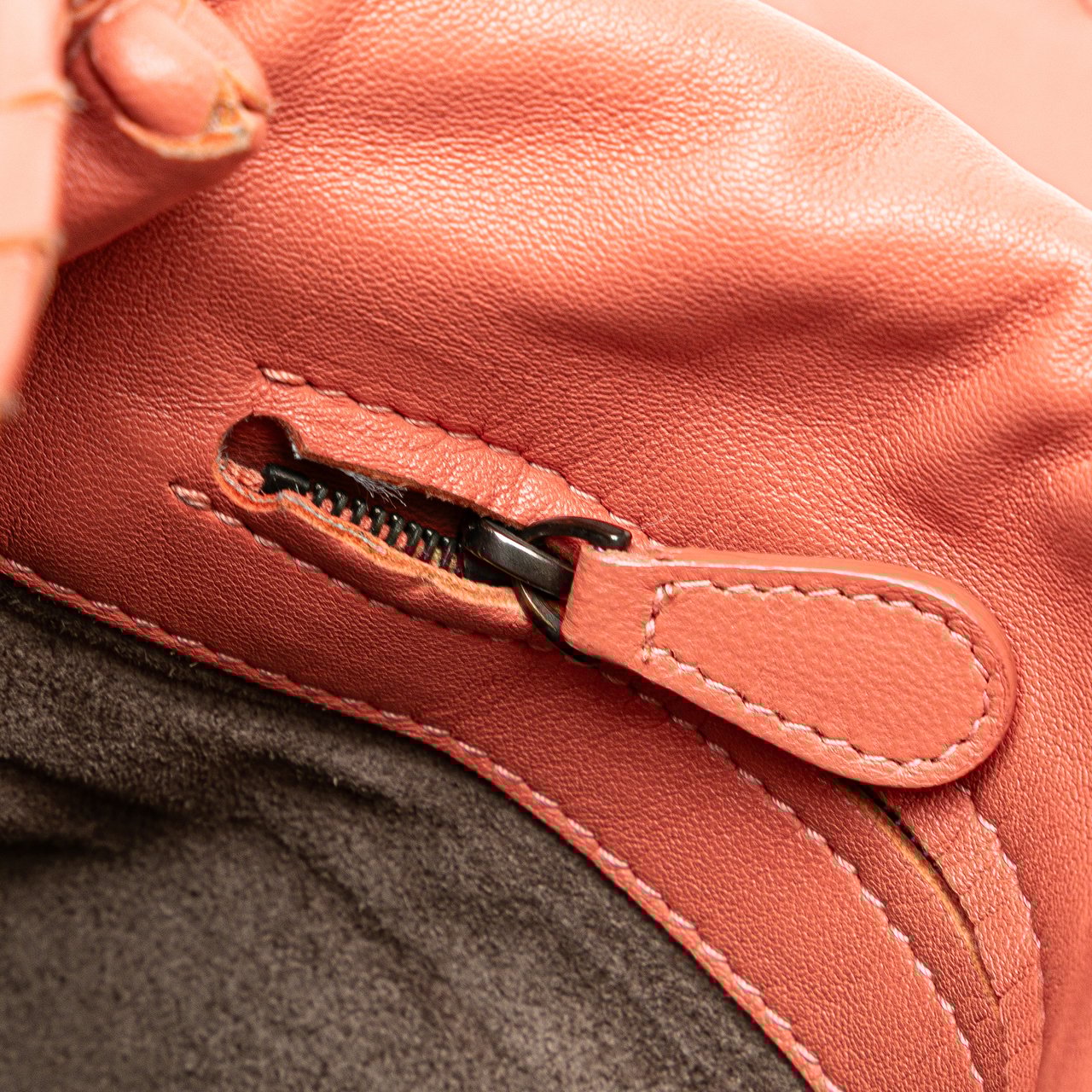Bottega Veneta Leather Intrecciato Flap Satchel Oranje