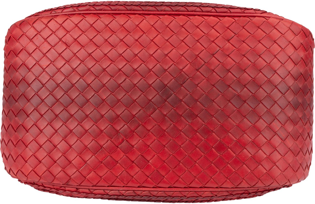 Bottega Veneta Bottega Veneta Red Intrecciato Leather Rood