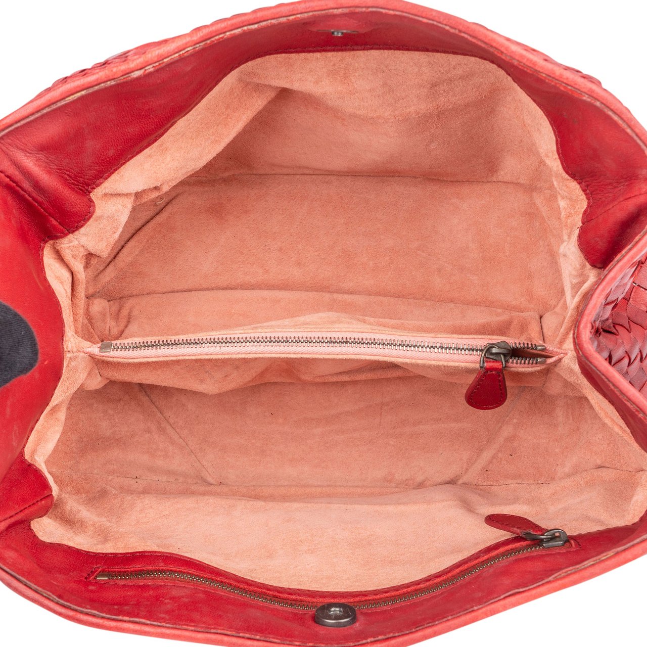 Bottega Veneta Bottega Veneta Red Intrecciato Leather Rood