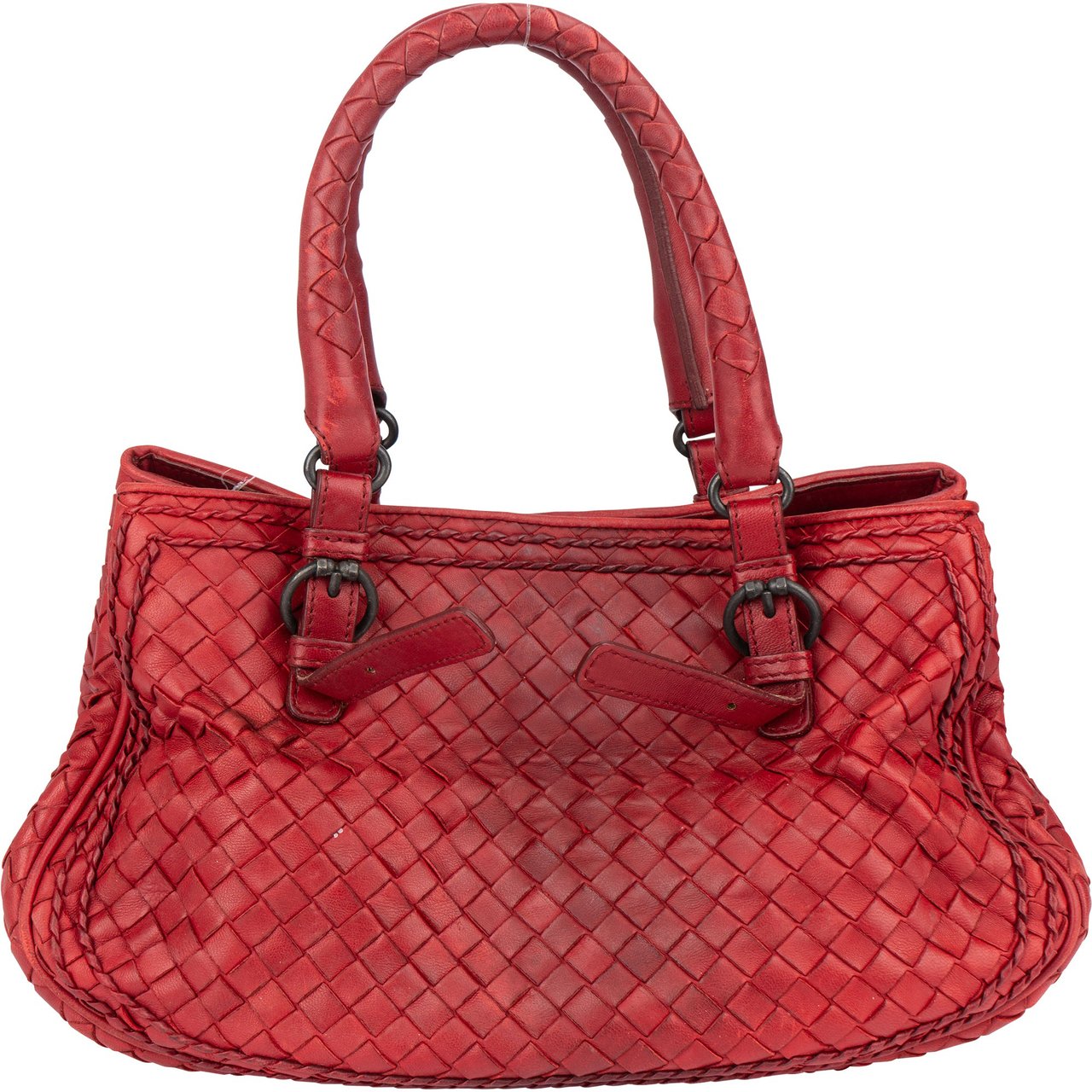 Bottega Veneta Bottega Veneta Red Intrecciato Leather Rood