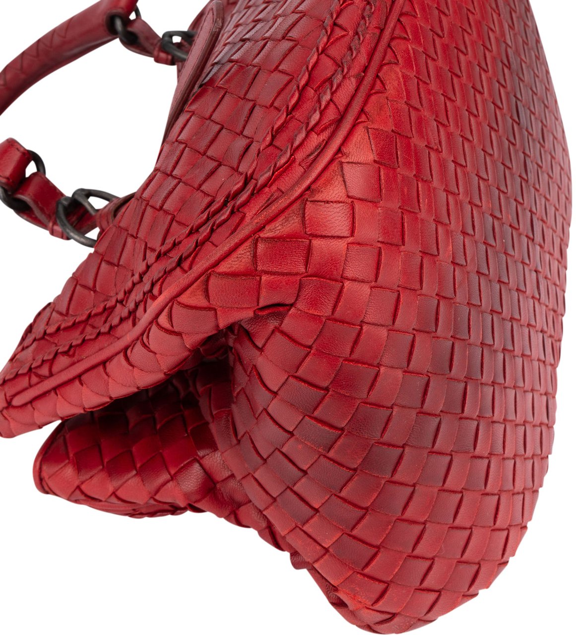 Bottega Veneta Bottega Veneta Red Intrecciato Leather Rood