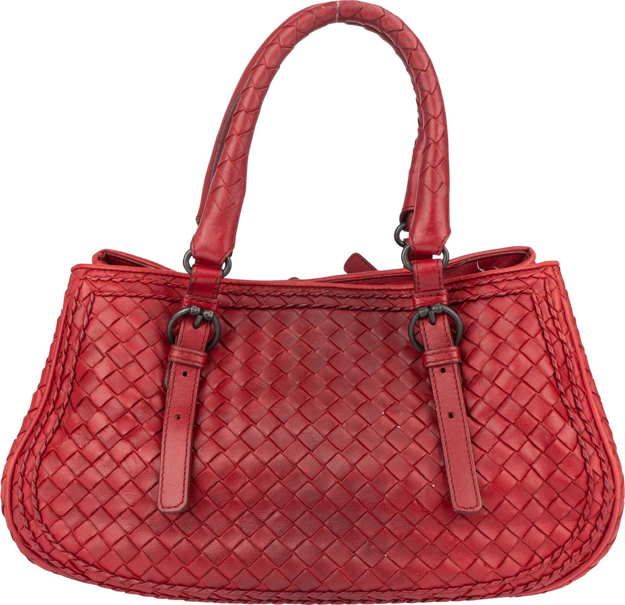 Bottega Veneta Bottega Veneta Red Intrecciato Leather Rood