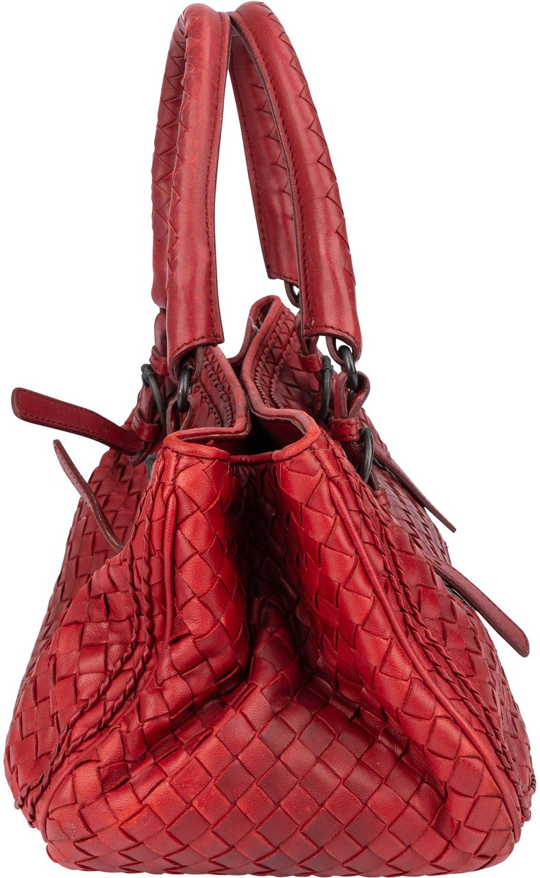 Bottega Veneta Bottega Veneta Red Intrecciato Leather Rood