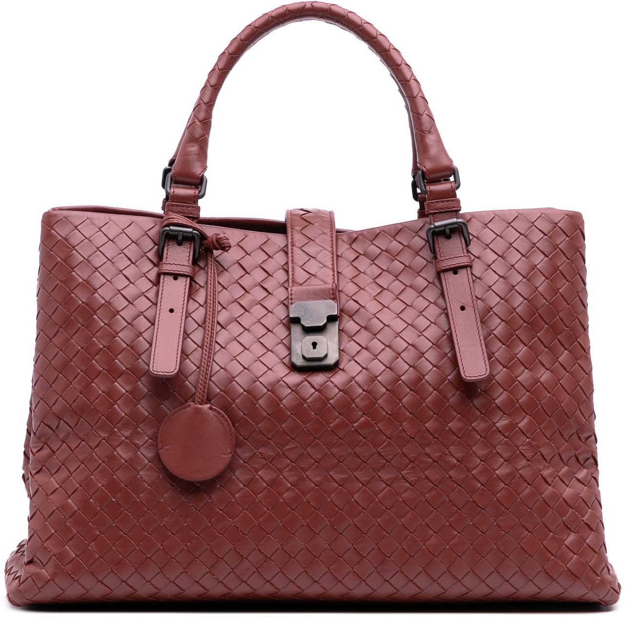 Bottega Veneta Medium Nappa Intrecciato Roma Tote Rood