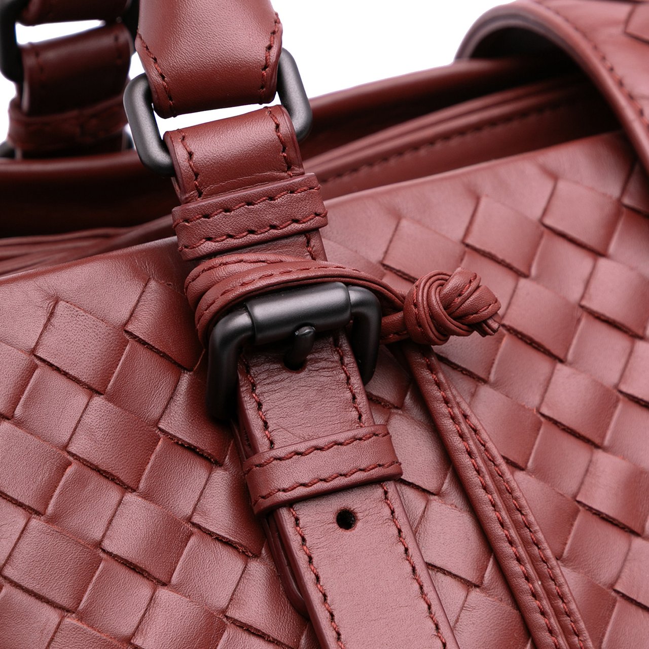 Bottega Veneta Medium Nappa Intrecciato Roma Tote Rood