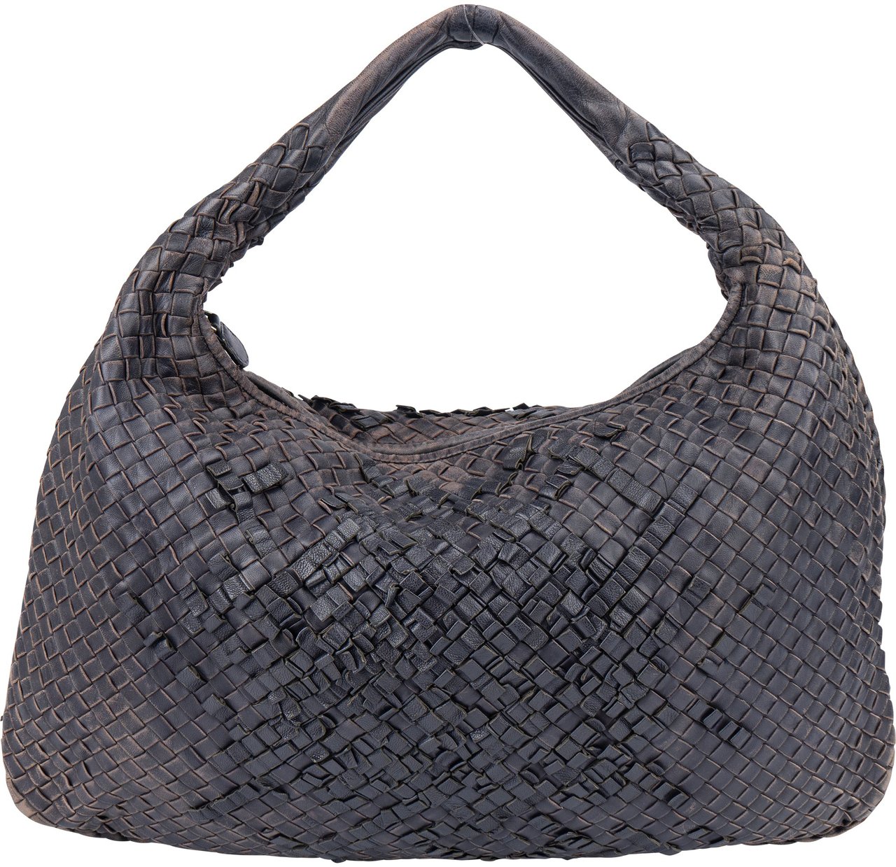 Bottega Veneta Bottega Veneta Intrecciato Leather Belly Hobo Bag Paars