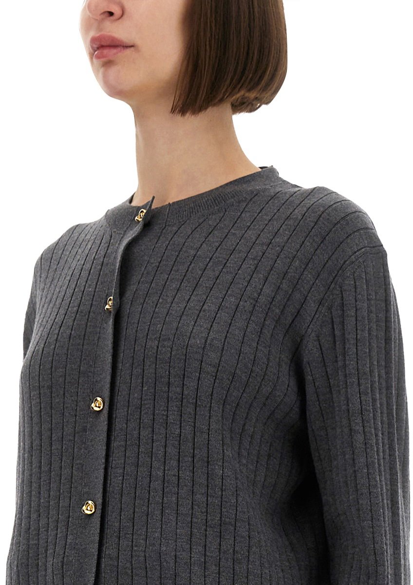 Bottega Veneta WOOL CARDIGAN Grijs