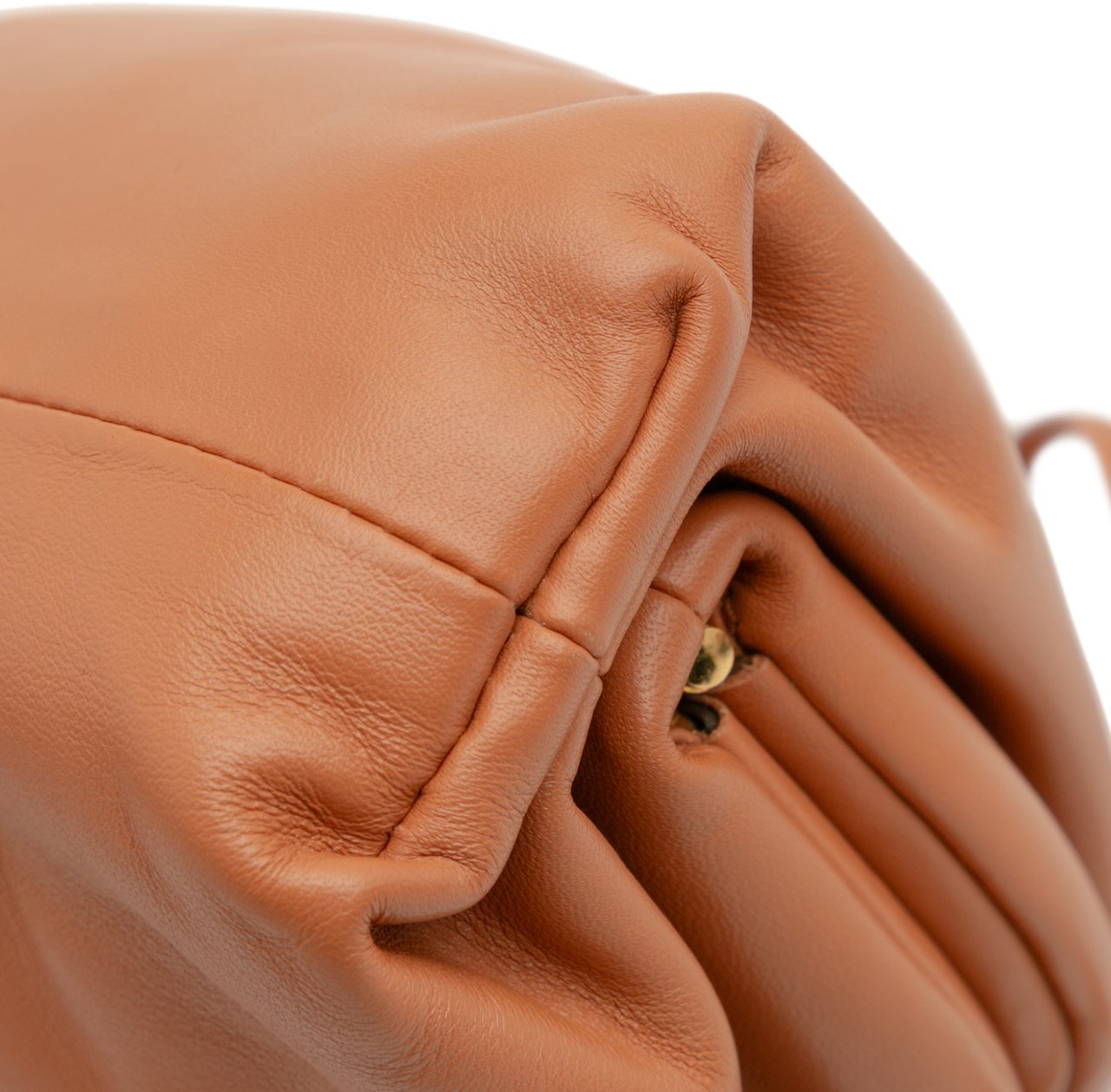 Bottega Veneta Lambskin The Mini Pouch Crossbody Bruin