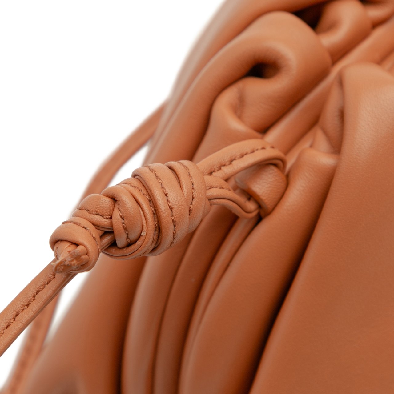 Bottega Veneta Lambskin The Mini Pouch Crossbody Bruin