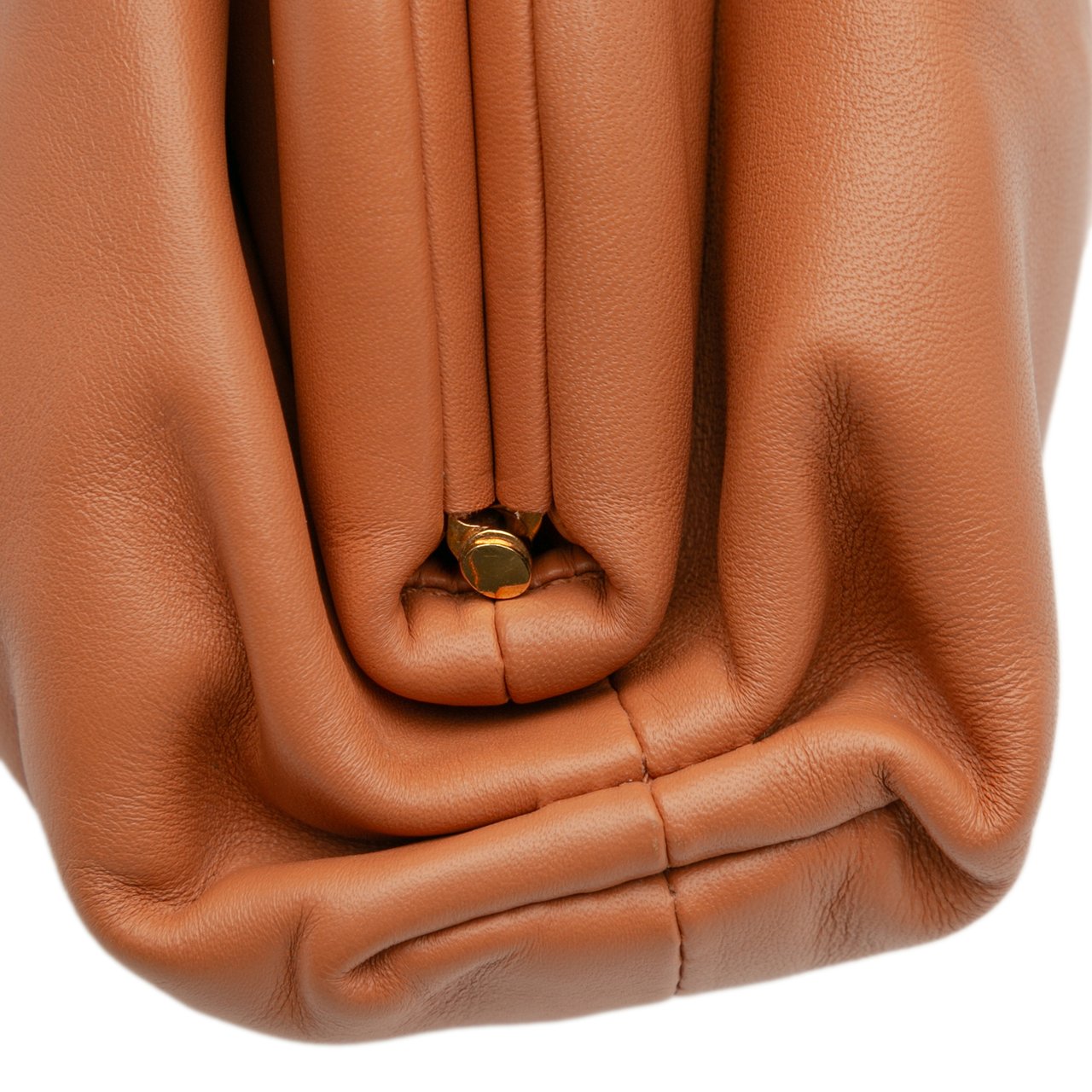 Bottega Veneta Lambskin The Mini Pouch Crossbody Bruin