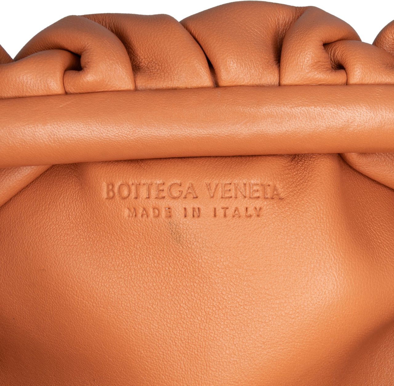Bottega Veneta Lambskin The Mini Pouch Crossbody Bruin