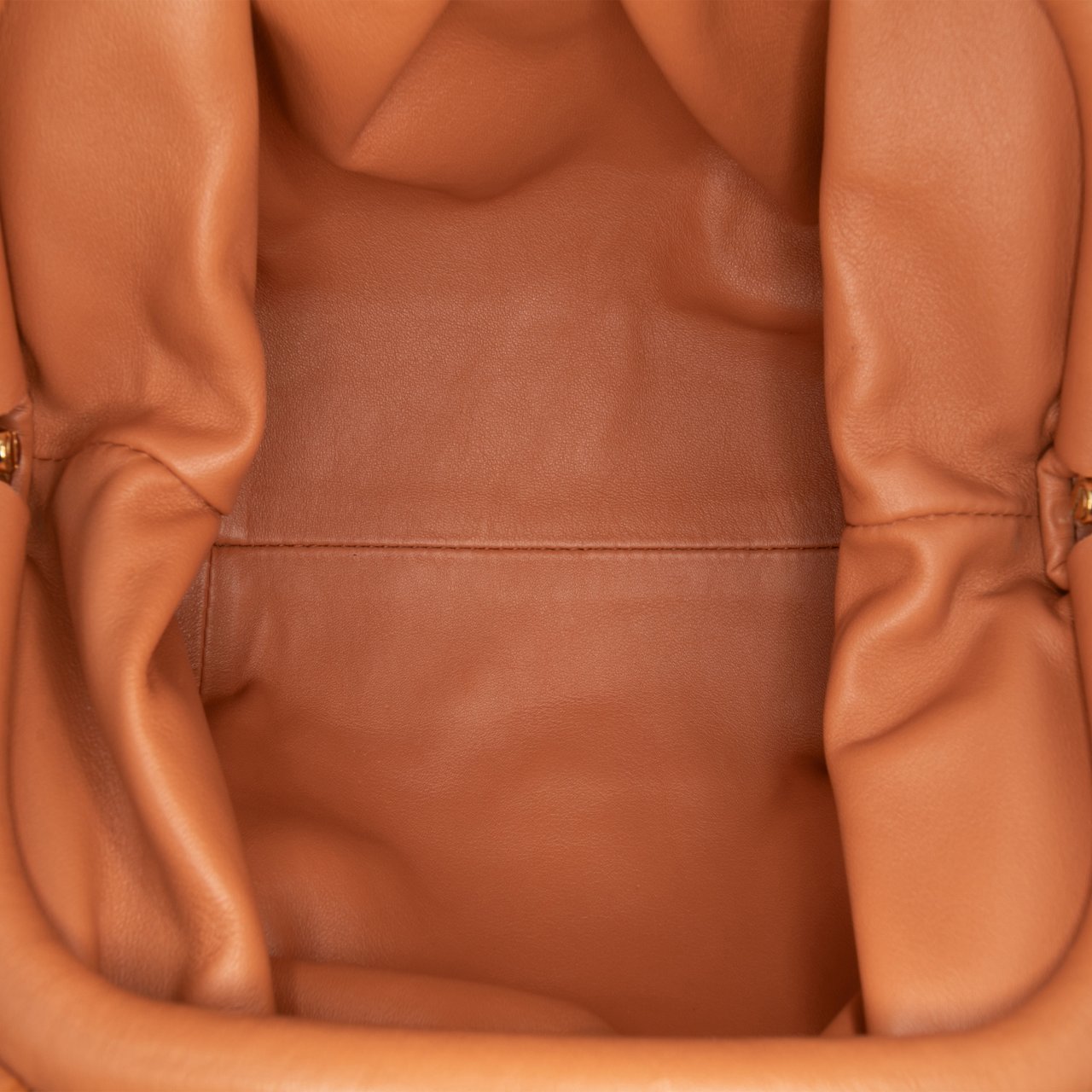 Bottega Veneta Lambskin The Mini Pouch Crossbody Bruin