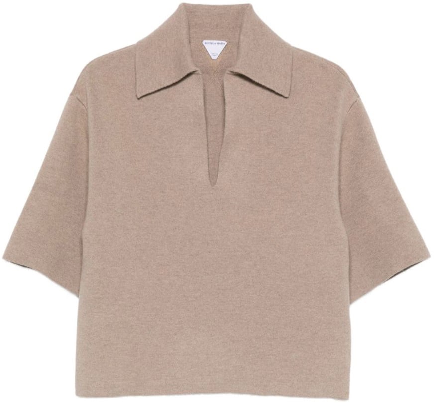 Bottega Veneta CASHMERE POLO SHIRT Beige