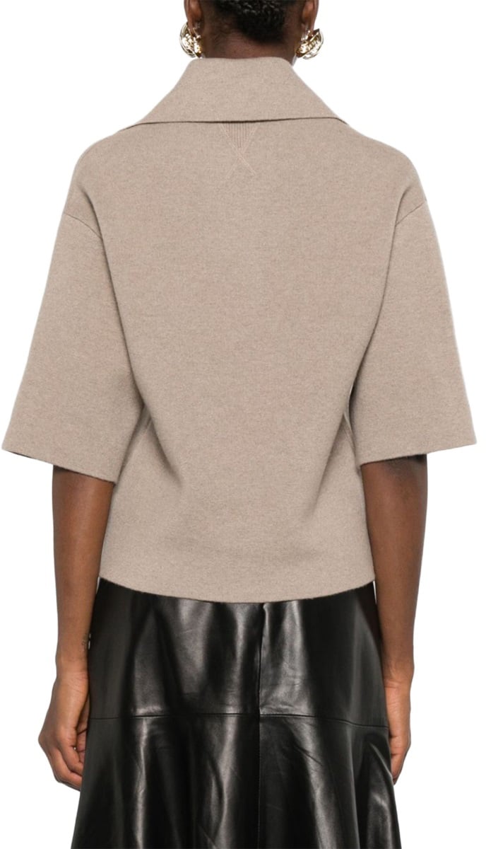 Bottega Veneta CASHMERE POLO SHIRT Beige