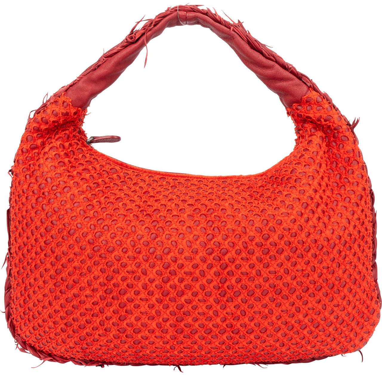 Bottega Veneta Limited Distressed Belly Hobo Bag Rood
