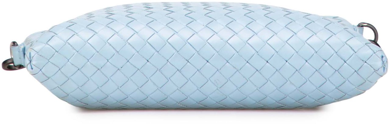 Bottega Veneta Nappa Intrecciato Crossbody Blauw