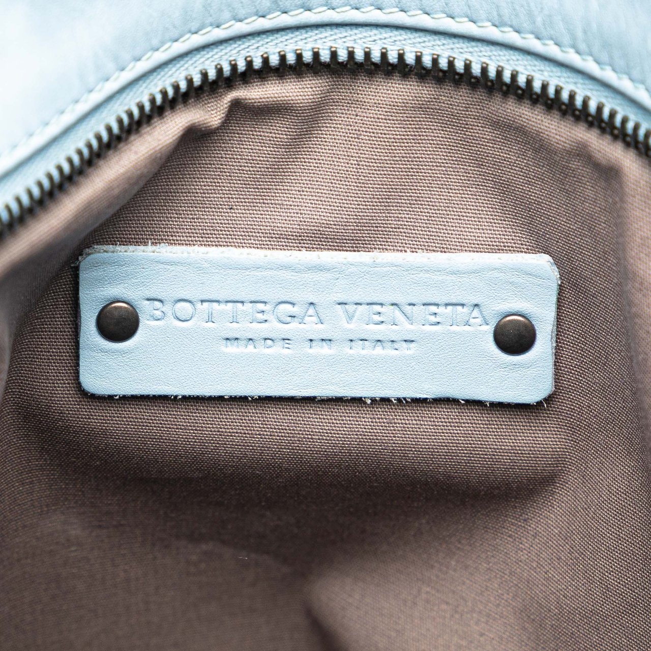 Bottega Veneta Nappa Intrecciato Crossbody Blauw