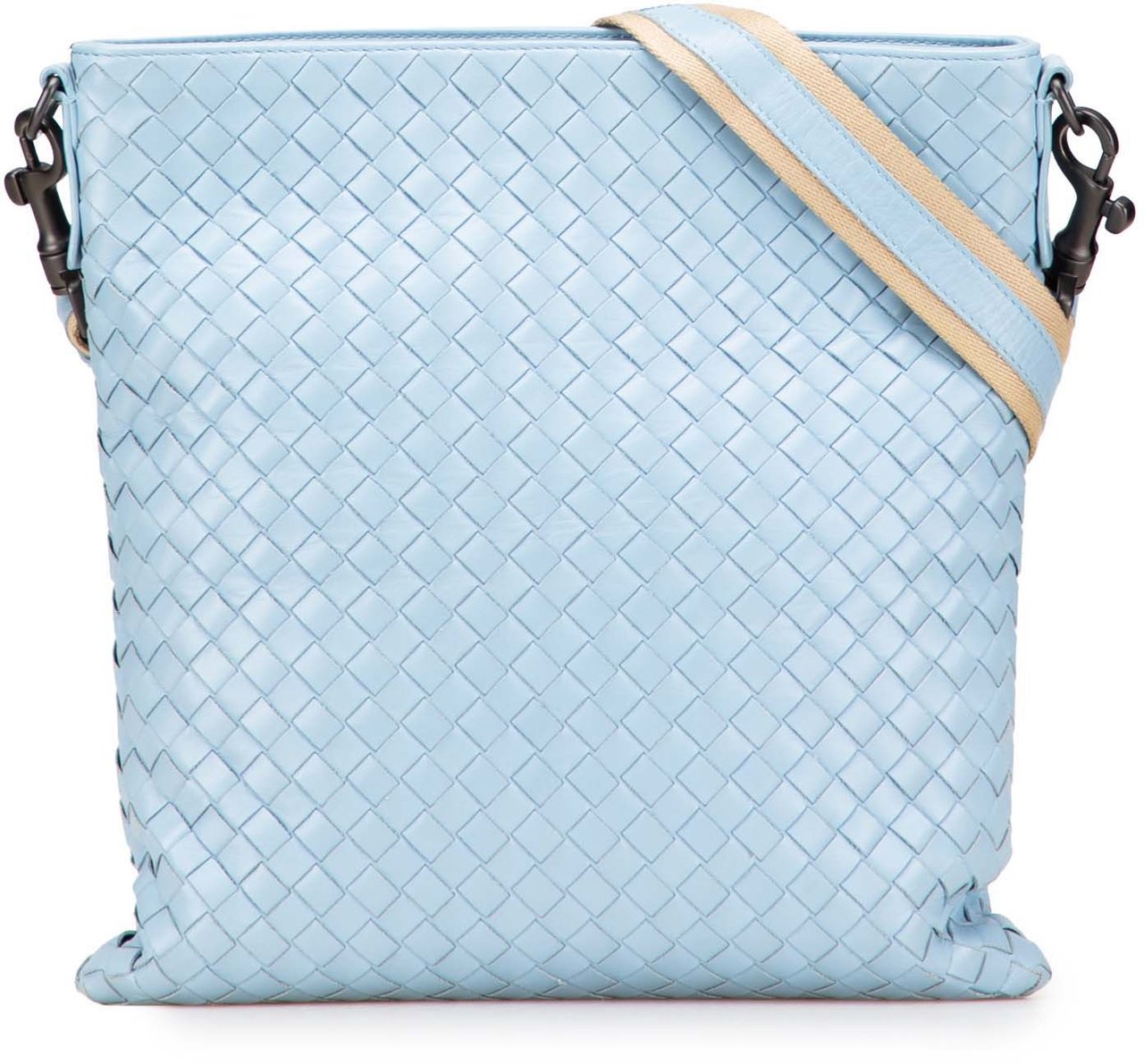 Bottega Veneta Nappa Intrecciato Crossbody Blauw