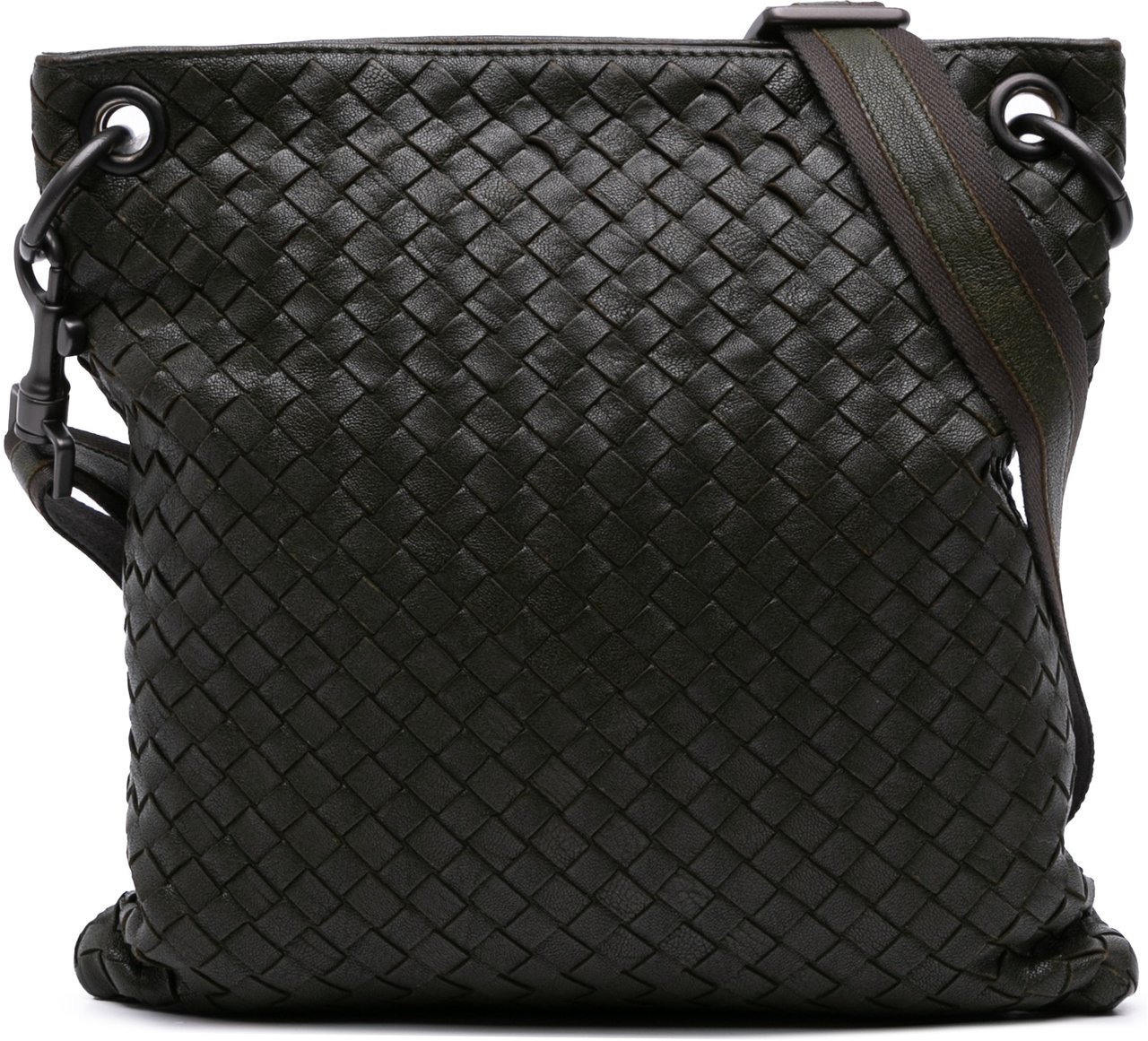Bottega Veneta Nappa Intrecciato Crossbody Groen