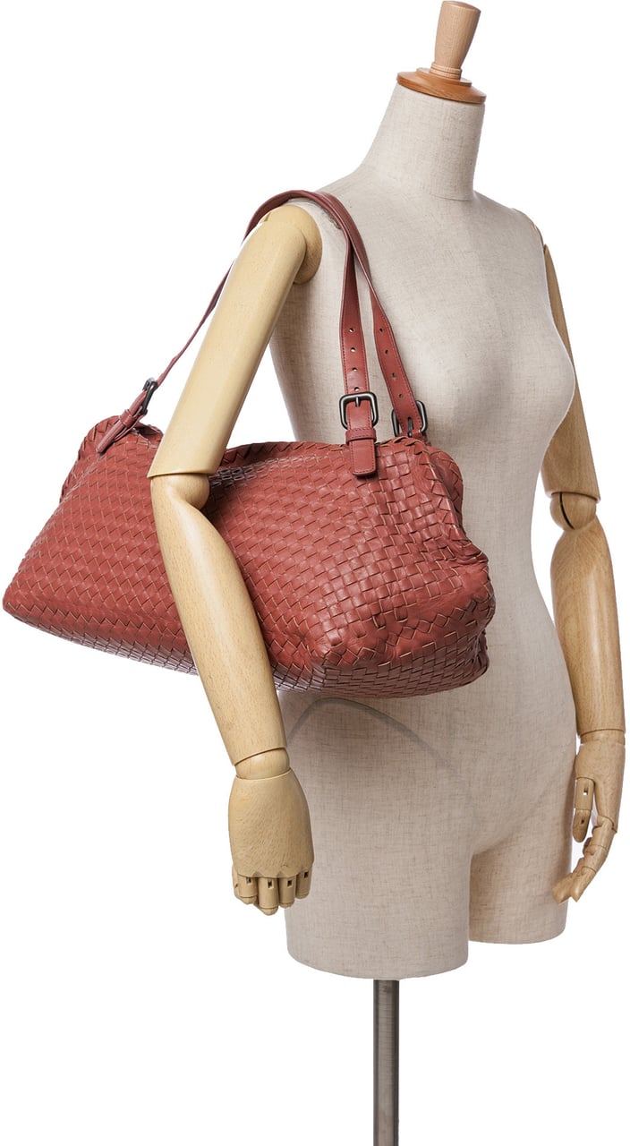 Bottega Veneta Nappa Intrecciato Tote Rood