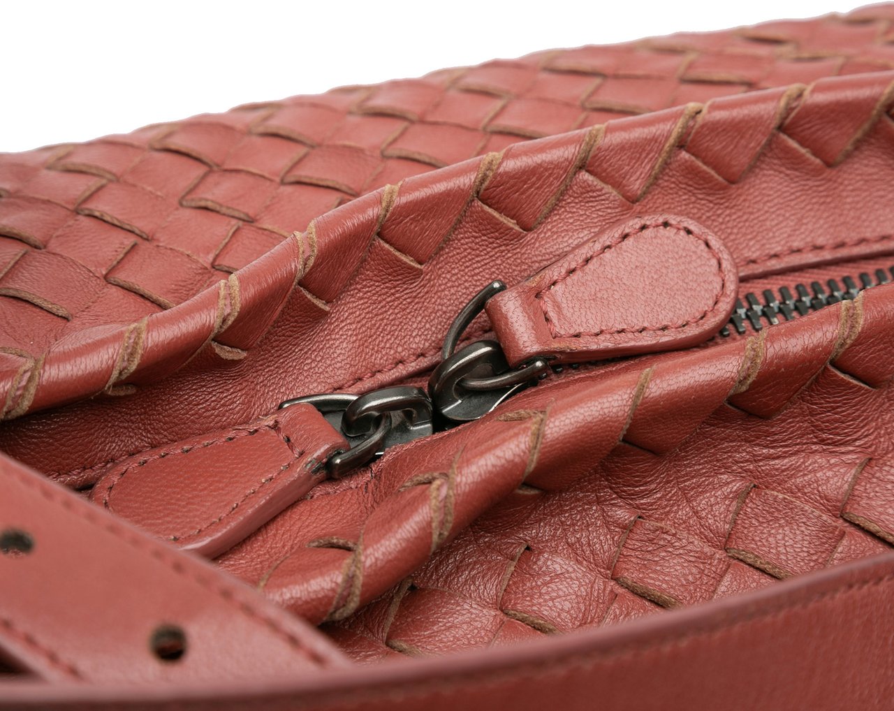 Bottega Veneta Nappa Intrecciato Tote Rood