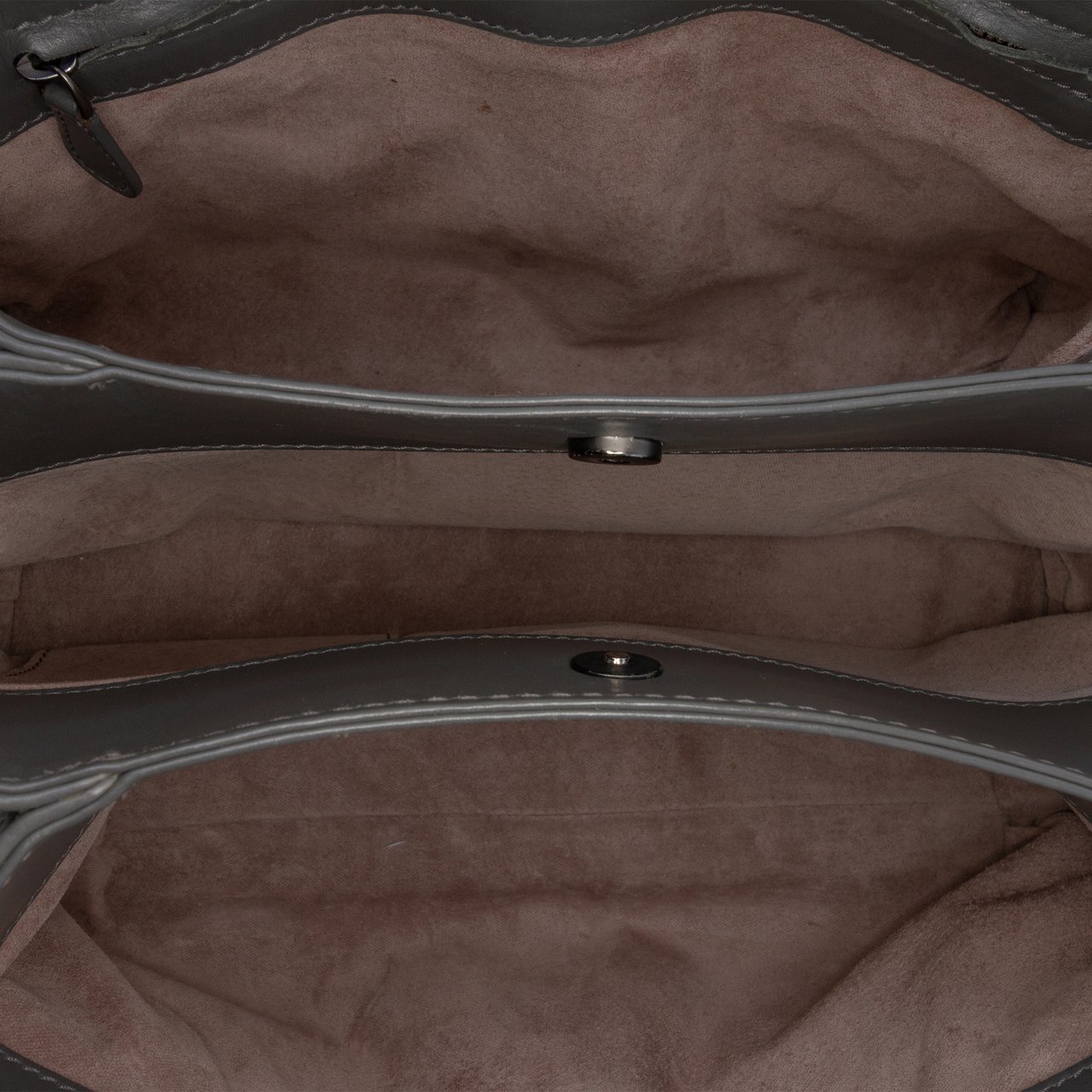 Bottega Veneta Small Nappa Intrecciato Roma Satchel Grijs