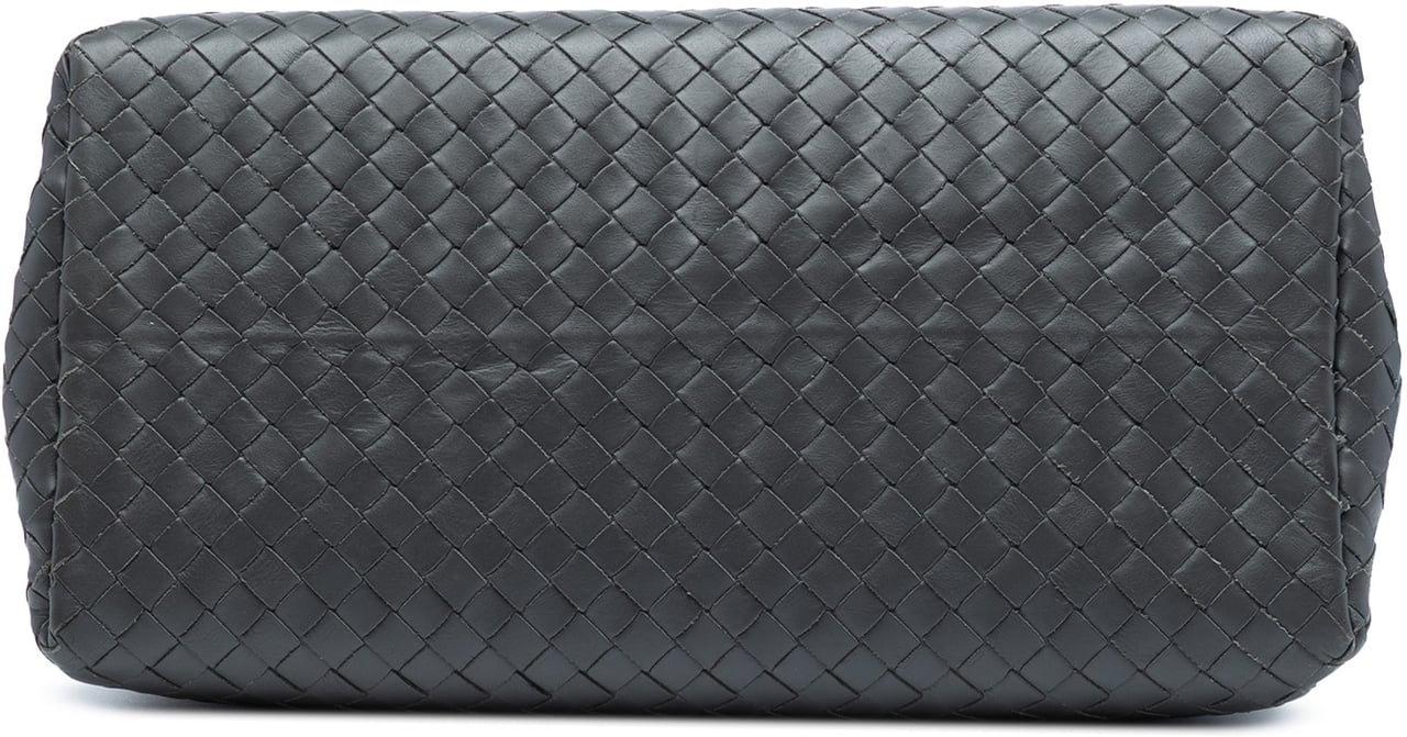 Bottega Veneta Small Nappa Intrecciato Roma Satchel Grijs