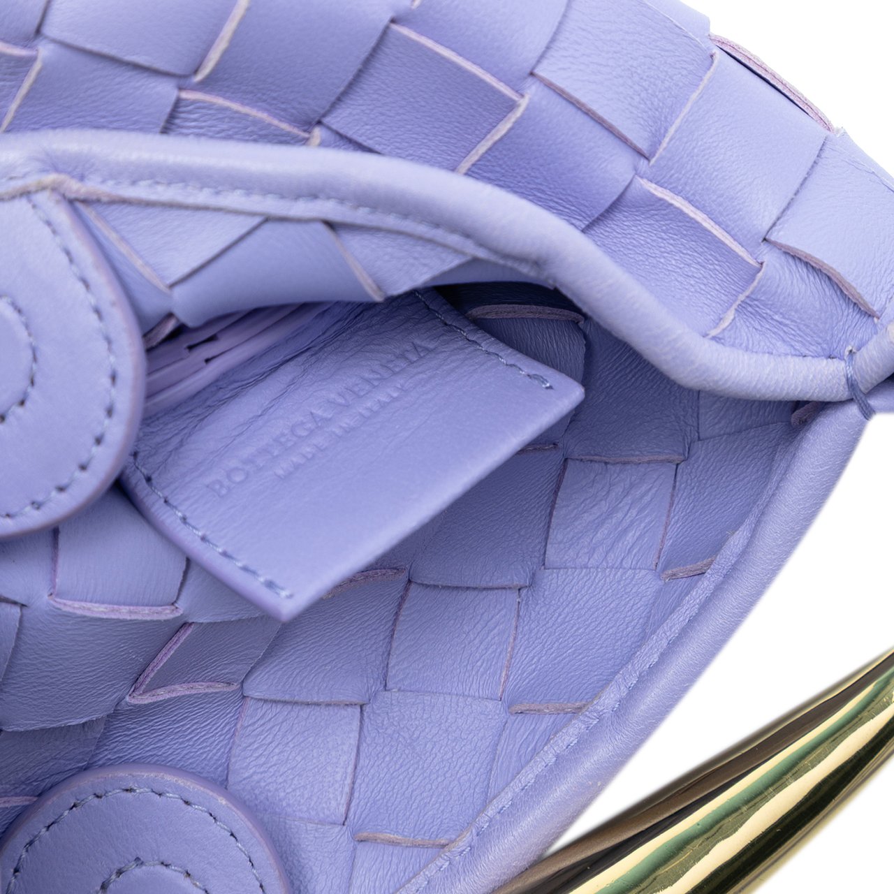 Bottega Veneta Baby Lambskin Intrecciato Sardine Paars