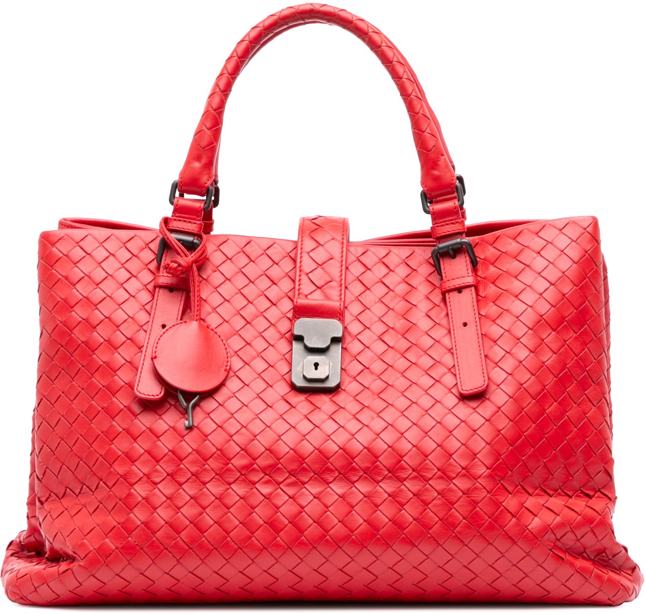 Bottega Veneta Medium Nappa Intrecciato Roma Tote Rood