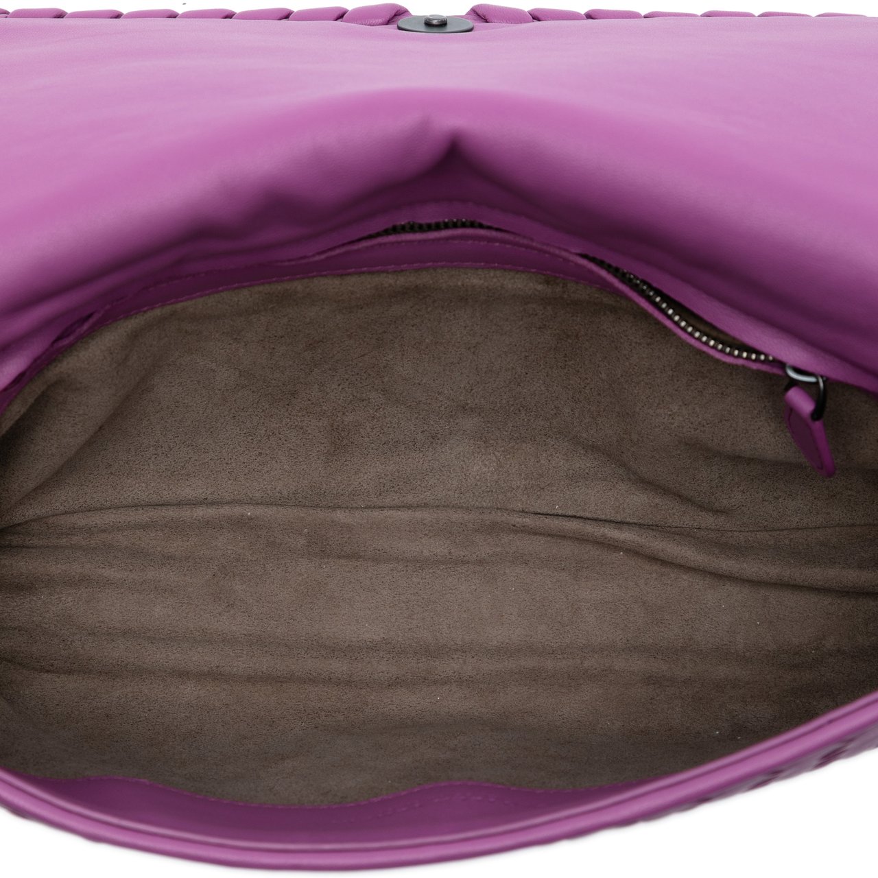 Bottega Veneta Nappa Intrecciato Dahlia Clutch Crossbody Paars