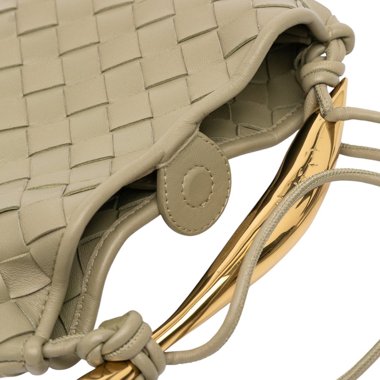 Bottega Veneta Baby Lambskin Intrecciato Sardine Bruin