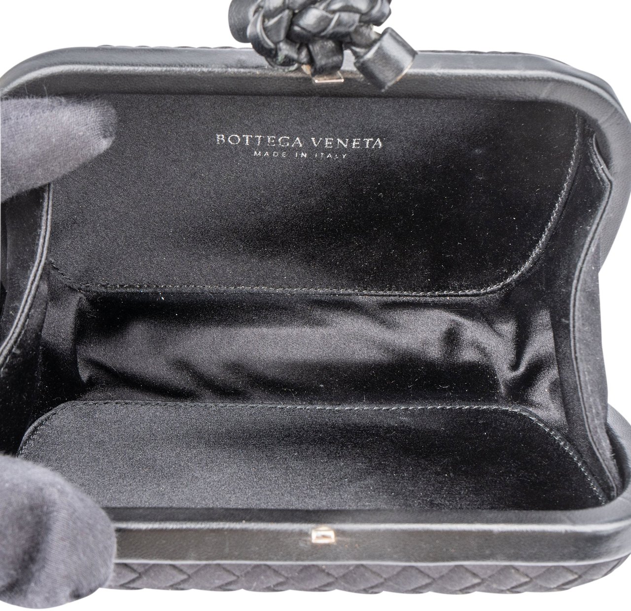 Bottega Veneta Bottega Veneta Black Knot Clutch Bag Zwart