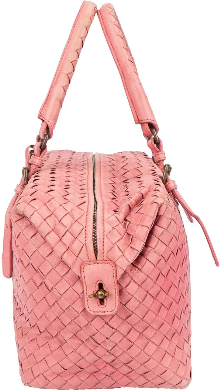 Bottega Veneta Bottega Veneta Intrecciato Leather Handbag Roze