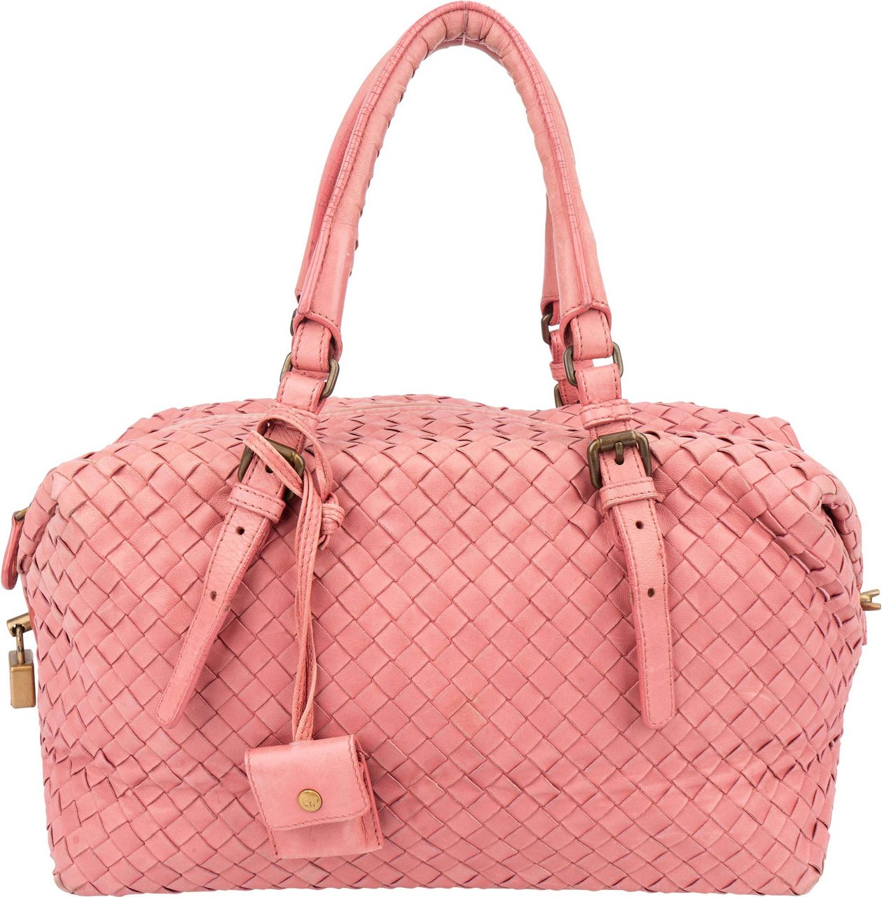 Bottega Veneta Bottega Veneta Intrecciato Leather Handbag Roze