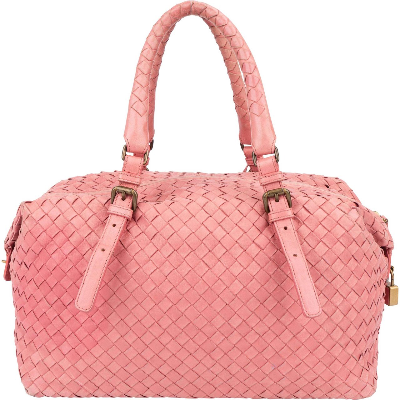 Bottega Veneta Bottega Veneta Intrecciato Leather Handbag Roze