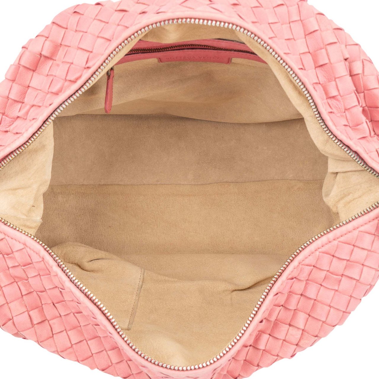 Bottega Veneta Bottega Veneta Intrecciato Leather Handbag Roze