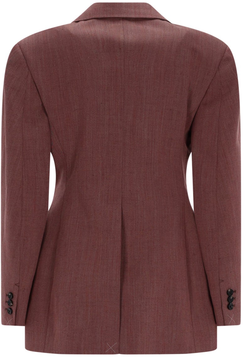 Bottega Veneta BLAZER IN LANA E LINO Roze