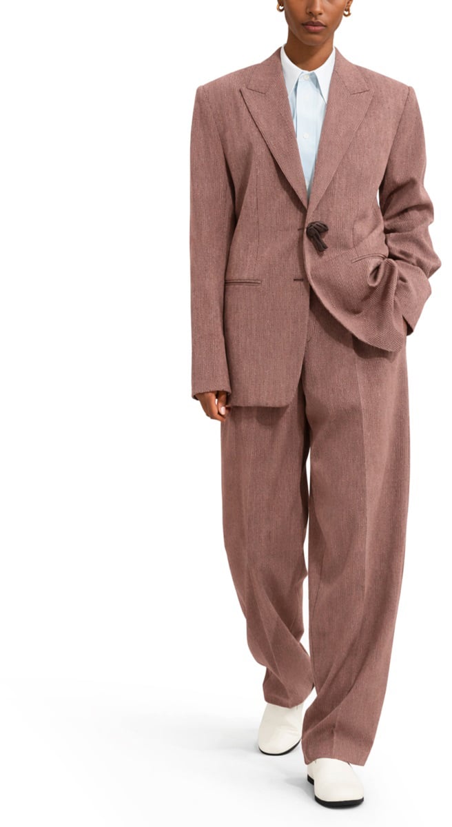 Bottega Veneta BLAZER IN LANA E LINO Roze