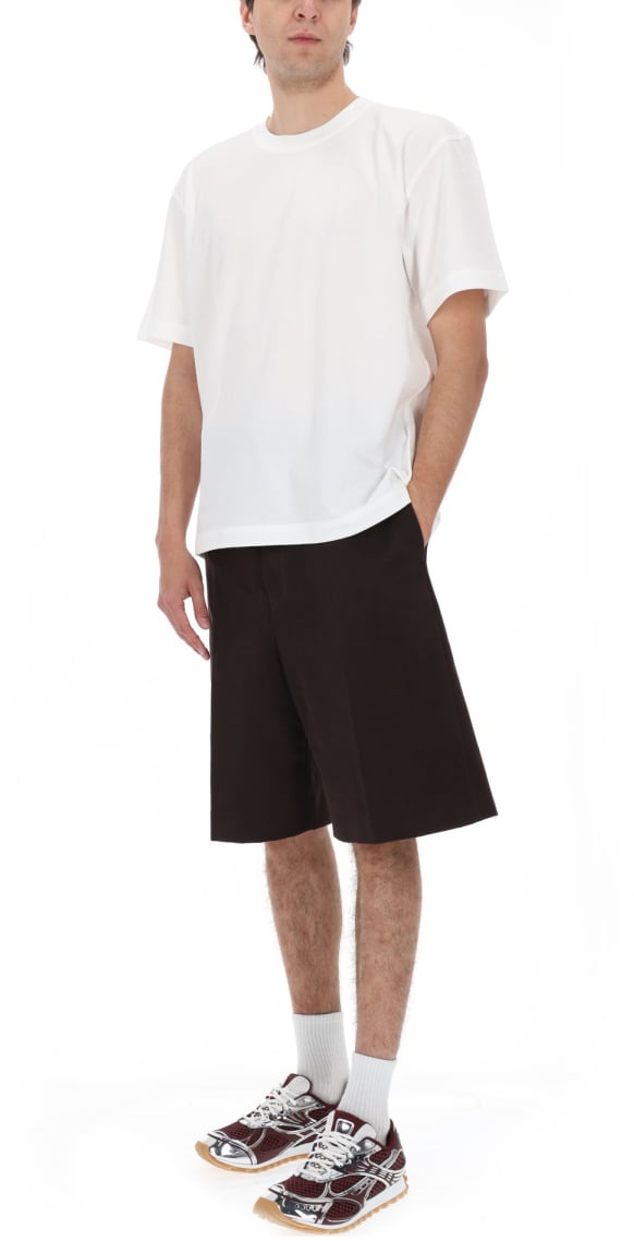 Bottega Veneta SHORTS IN GABARDINE DI COTONE Bruin