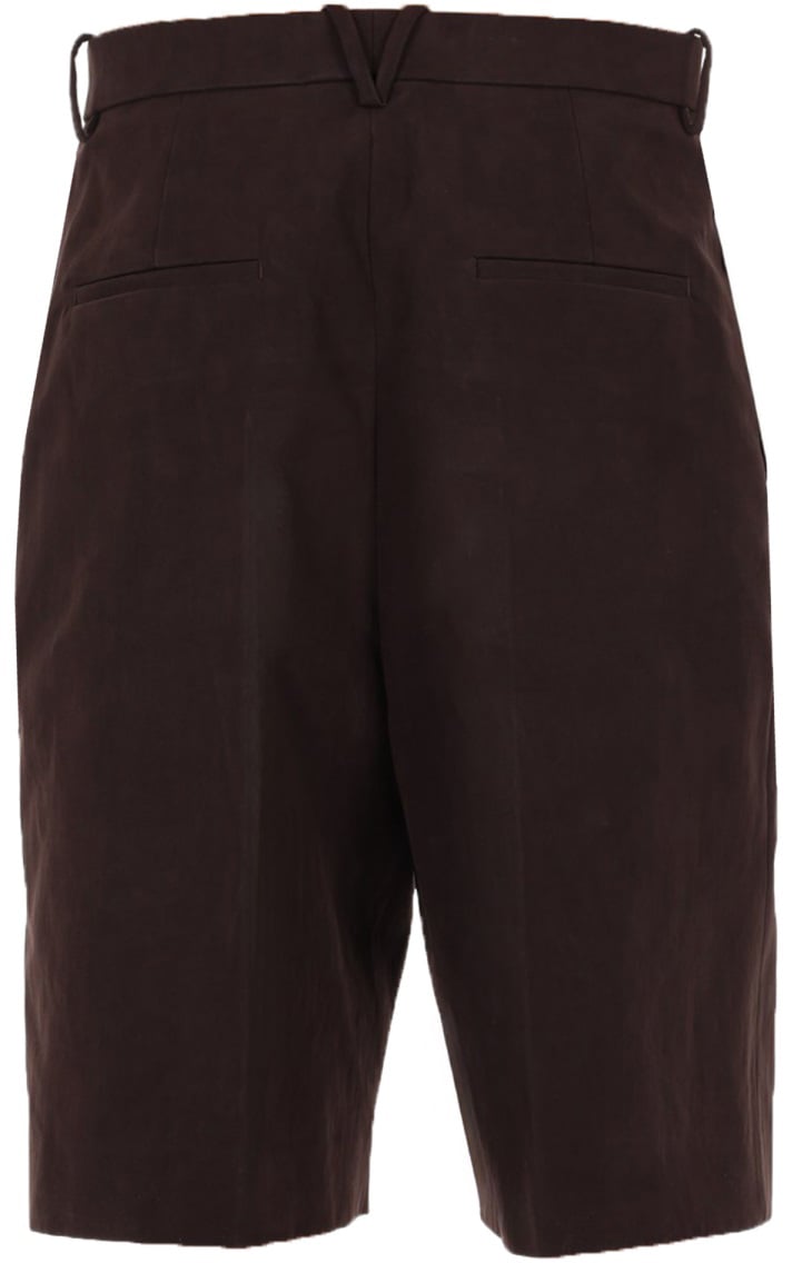 Bottega Veneta SHORTS IN GABARDINE DI COTONE Bruin